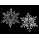 Adorno de copos de nieve para colgar ø10; 11 cm - Transparente (12 Piezas)