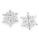 Adorno de copos de nieve para colgar ø10; 11 cm - Transparente (12 Piezas)
