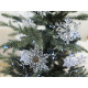 Adorno de copos de nieve para colgar ø10; 11 cm - Transparente (12 Piezas)