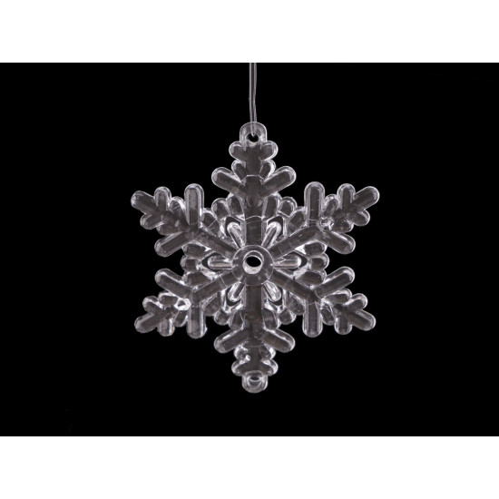 Adorno de copos de nieve para colgar ø55 - Transparente (10 Piezas) Adorno de copos de nieve para colgar ø55 - Transparente (10 Piezas)