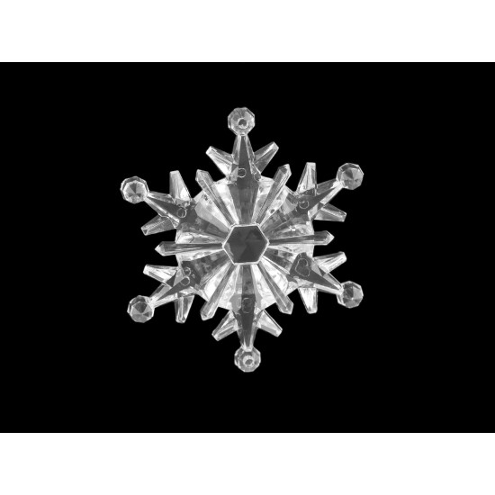 Adorno de copos de nieve para colgar ø75 - Transparente (1 Pieza) Adorno de copos de nieve para colgar ø75 - Transparente (1 Pieza)