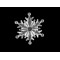 Adorno de copos de nieve para colgar ø75 - Transparente (1 Pieza)