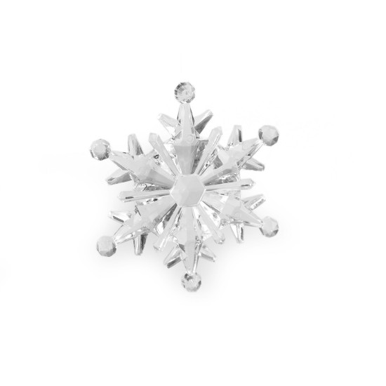 Adorno de copos de nieve para colgar ø75 - Transparente (1 Pieza) Adorno de copos de nieve para colgar ø75 - Transparente (1 Pieza)
