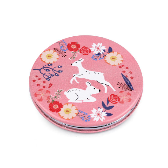 Cosmetic pocket mirror, animals - Blue-violet (1 Piece) Cosmetic pocket mirror, animals - Blue-violet (1 Piece)
