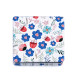 Cosmetic pocket mirror, flowers - Blue (1 Piece) Cosmetic pocket mirror, flowers - Blue (1 Piece)