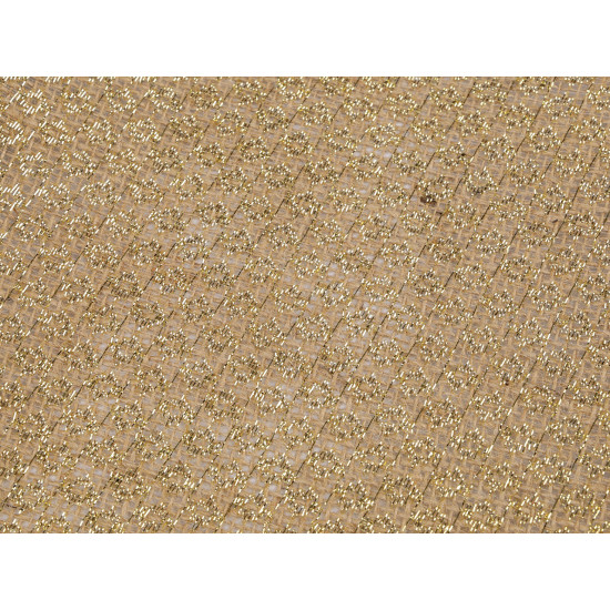 Naturalna juta z lureksem szerokość 30 cm - Płowy naturalny (5 Metry) Naturalna juta z lureksem szerokość 30 cm - Płowy naturalny (5 Metry)