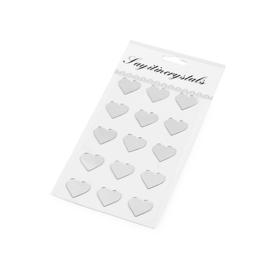 Self-adhesive mirrors hearts, stars - As pictured (1 Card) Self-adhesive mirrors hearts, stars - As pictured (1 Card)