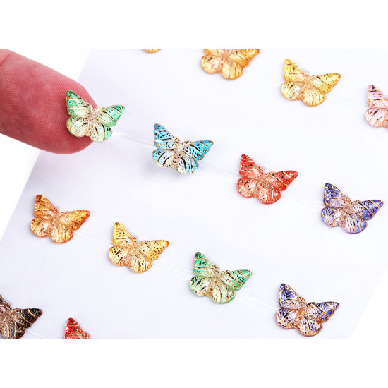 Self-adhesive butterflies on an adhesive strip - Random mix (1 Card) Self-adhesive butterflies on an adhesive strip - Random mix (1 Card)