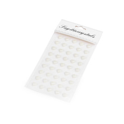 Self-adhesive heart on an adhesive strip - Pearl (1 Card)