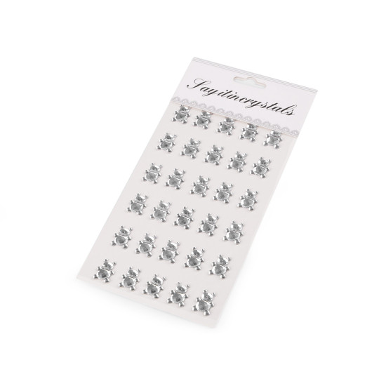 Self-adhesive decorations on an adhesive strip - Crystal (12 Cards) Self-adhesive decorations on an adhesive strip - Crystal (12 Cards)