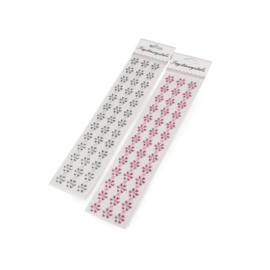 Self-adhesive flowers on an adhesive strip - Light pink (1 Card) Self-adhesive flowers on an adhesive strip - Light pink (1 Card)
