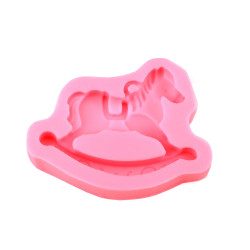 Silicone casting mold - rocking horse 8x10 cm - Pink (1 Piece)