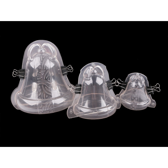 Plastic mold for 3d bells - Transparent (3 Sets) Plastic mold for 3d bells - Transparent (3 Sets)