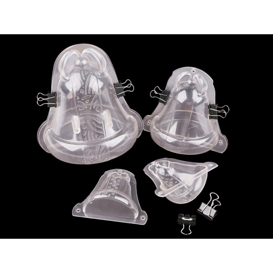 Plastic mold for 3d bells - Transparent (3 Sets) Plastic mold for 3d bells - Transparent (3 Sets)