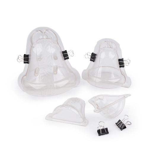 Plastic mold for 3d bells - Transparent (3 Sets) Plastic mold for 3d bells - Transparent (3 Sets)