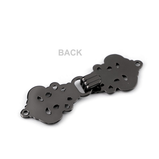 Decorative filigree fastening - Nickel (4 Pairs)