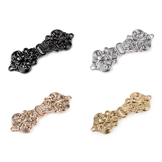 Decorative filigree fastening - Nickel (4 Pairs)