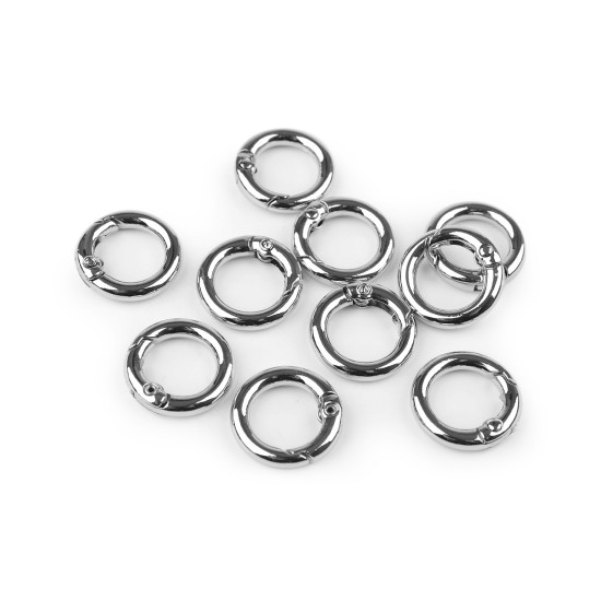 Karabińczyk okrągły / kółko na klucze ø13 mm - Nikiel (2 Sztuki) Karabińczyk okrągły / kółko na klucze ø13 mm - Nikiel (2 Sztuki)
