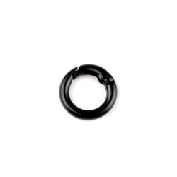 Karabińczyk okrągły / kółko na klucze ø13 mm - Czarny lakier (10 Sztuki)