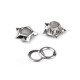 Eyelets / grommets with washer, inner ø5 mm / outer ø12.7 mm, star - Nickel (300 Pairs) Eyelets / grommets with washer, inner ø5 mm / outer ø12.7 mm, star - Nickel (300 Pairs)