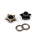Eyelets / grommets with washer, inner ø5 mm / outer ø12.7 mm, star - Nickel (300 Pairs) Eyelets / grommets with washer, inner ø5 mm / outer ø12.7 mm, star - Nickel (300 Pairs)
