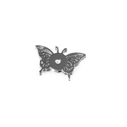 Decorative snaps / snap buttons, butterfly - Nickel (20 Pairs)