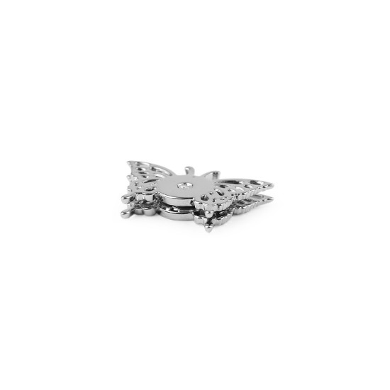 Decorative snaps / snap buttons, butterfly - Nickel (20 Pairs)