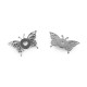 Decorative snaps / snap buttons, butterfly - Nickel (20 Pairs)