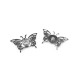 Decorative snaps / snap buttons, butterfly - Nickel (20 Pairs)