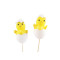 Easter chick picks  / spring chick on stick - Yellow (2 Pieces)