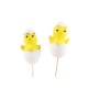 Easter chick picks  / spring chick on stick - Yellow (2 Pieces)