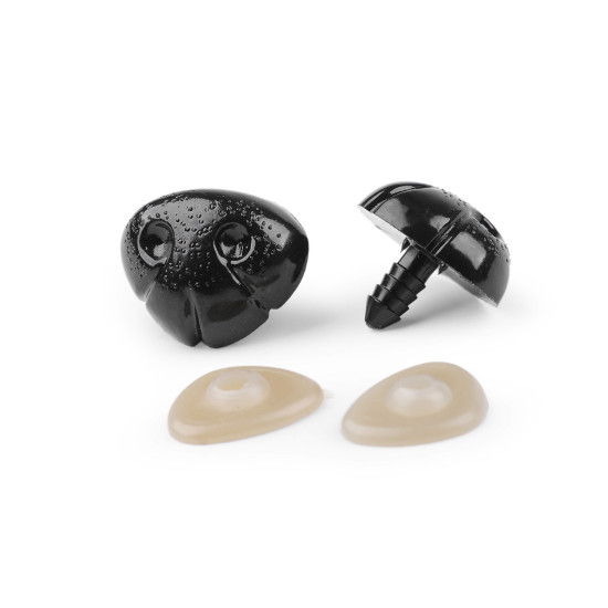 Nos do zabawek z zatyczką 23x29 mm - Czarny (5 Zestawy) Nos do zabawek z zatyczką 23x29 mm - Czarny (5 Zestawy)