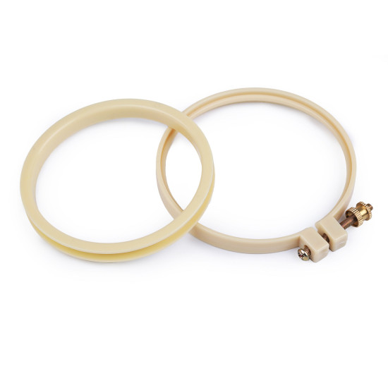 Aro de plástico para bordar ø8,5 cm - Beige claro (1 Pieza) Aro de plástico para bordar ø8,5 cm - Beige claro (1 Pieza)