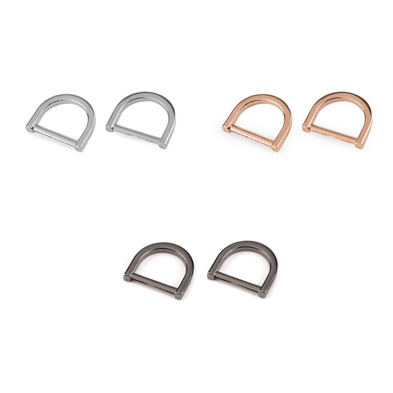 Anneau en d pour vêtements et accessoires, largeur 20 mm - Or rose (50 Pièces) Anneau en d pour vêtements et accessoires, largeur 20 mm - Or rose (50 Pièces)