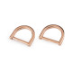 Anneau en d pour vêtements et accessoires, largeur 20 mm - Or rose (50 Pièces) Anneau en d pour vêtements et accessoires, largeur 20 mm - Or rose (50 Pièces)