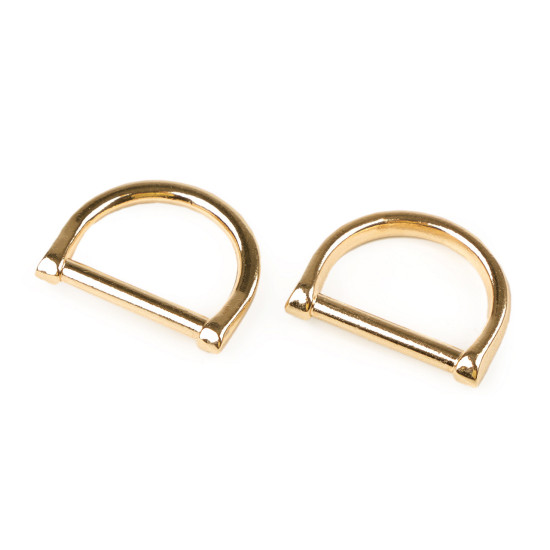 Anneau en d pour vêtements et accessoires, largeur 25 mm - Or classique (1 Pièce) Anneau en d pour vêtements et accessoires, largeur 25 mm - Or classique (1 Pièce)
