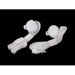 Led light up shoelaces length 120 cm - White (1 Pair)