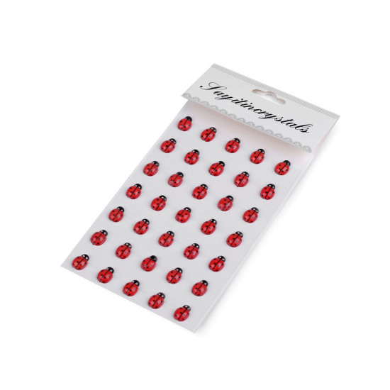 Self-adhesive ladybugs on an adhesive strip - Red (1 Card) Self-adhesive ladybugs on an adhesive strip - Red (1 Card)
