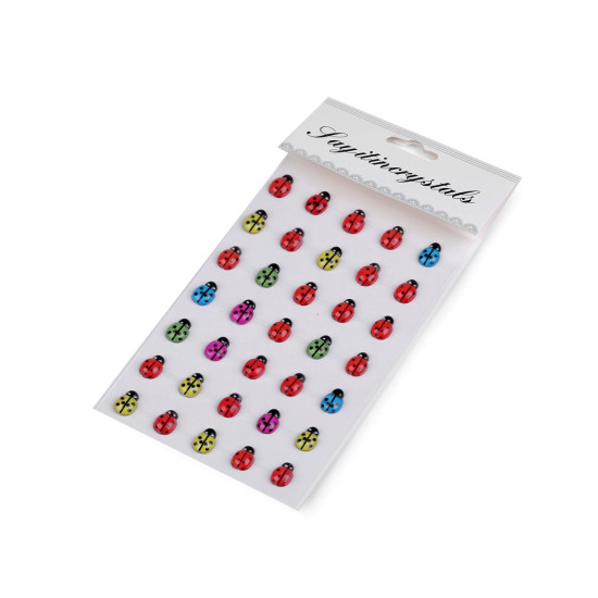 Self-adhesive ladybugs on an adhesive strip - Red (1 Card) Self-adhesive ladybugs on an adhesive strip - Red (1 Card)