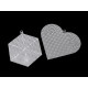 Plastic canvas grid for cross stitch, heart, snowflake - White (20 Pieces) Plastic canvas grid for cross stitch, heart, snowflake - White (20 Pieces)