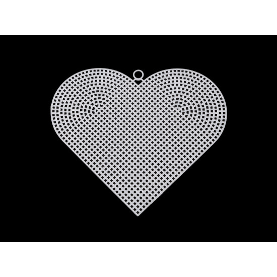 Plastic canvas grid for cross stitch, heart, snowflake - White (20 Pieces) Plastic canvas grid for cross stitch, heart, snowflake - White (20 Pieces)