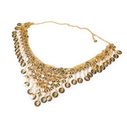 Belly-dance / shakira hip scarf - Gold (1 Piece)