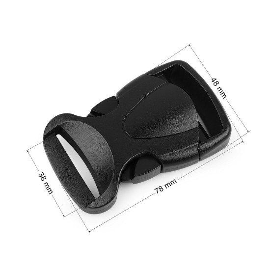 Klamra plastikowa szerokość 38 mm - Czarny (25 Zestawy) Klamra plastikowa szerokość 38 mm - Czarny (25 Zestawy)