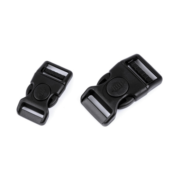 Klamra mrozoodporna z blokadą szerokość 20 mm, 25 mm wygięta - Czarny (100 Zestawy) Klamra mrozoodporna z blokadą szerokość 20 mm, 25 mm wygięta - Czarny (100 Zestawy)