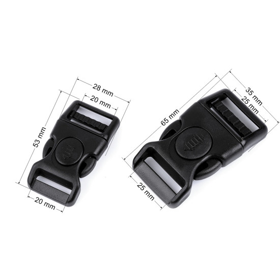 Klamra mrozoodporna z blokadą szerokość 20 mm, 25 mm wygięta - Czarny (100 Zestawy) Klamra mrozoodporna z blokadą szerokość 20 mm, 25 mm wygięta - Czarny (100 Zestawy)