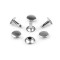 Cap rivet / tubular metal studs ø12 mm - Nickel (1000 Pairs)