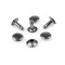 Cap rivet / tubular metal studs ø12 mm - Black nickel (1000 Pairs)