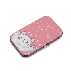 Astuccio per manicure, motivo: gatto - Luce di corallo (1 Pezzo)
