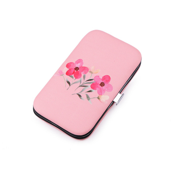 Set de manucure dans un étui, fleurs - Lilas violet (4 Pièces) Set de manucure dans un étui, fleurs - Lilas violet (4 Pièces)