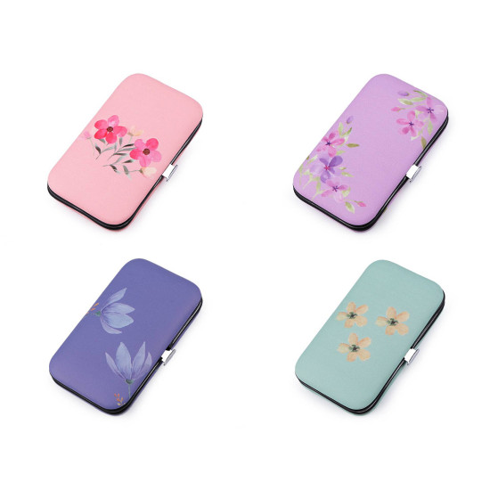 Set de manucure dans un étui, fleurs - Lilas violet (4 Pièces) Set de manucure dans un étui, fleurs - Lilas violet (4 Pièces)
